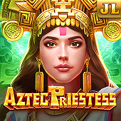 Aztec Priestess slot icon with golden mask