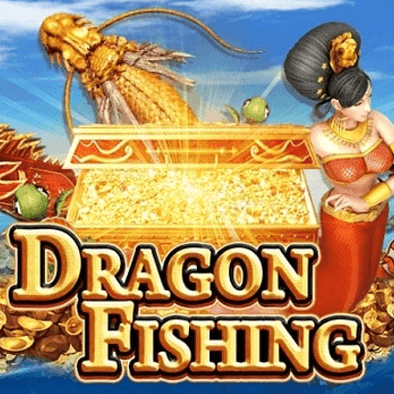 Dragon Fishing icon with sea dragon