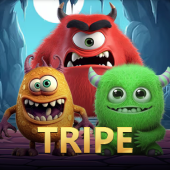 Tripe card game icon with stacked decks